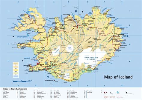 wheres iceland located|detailed road map of iceland.